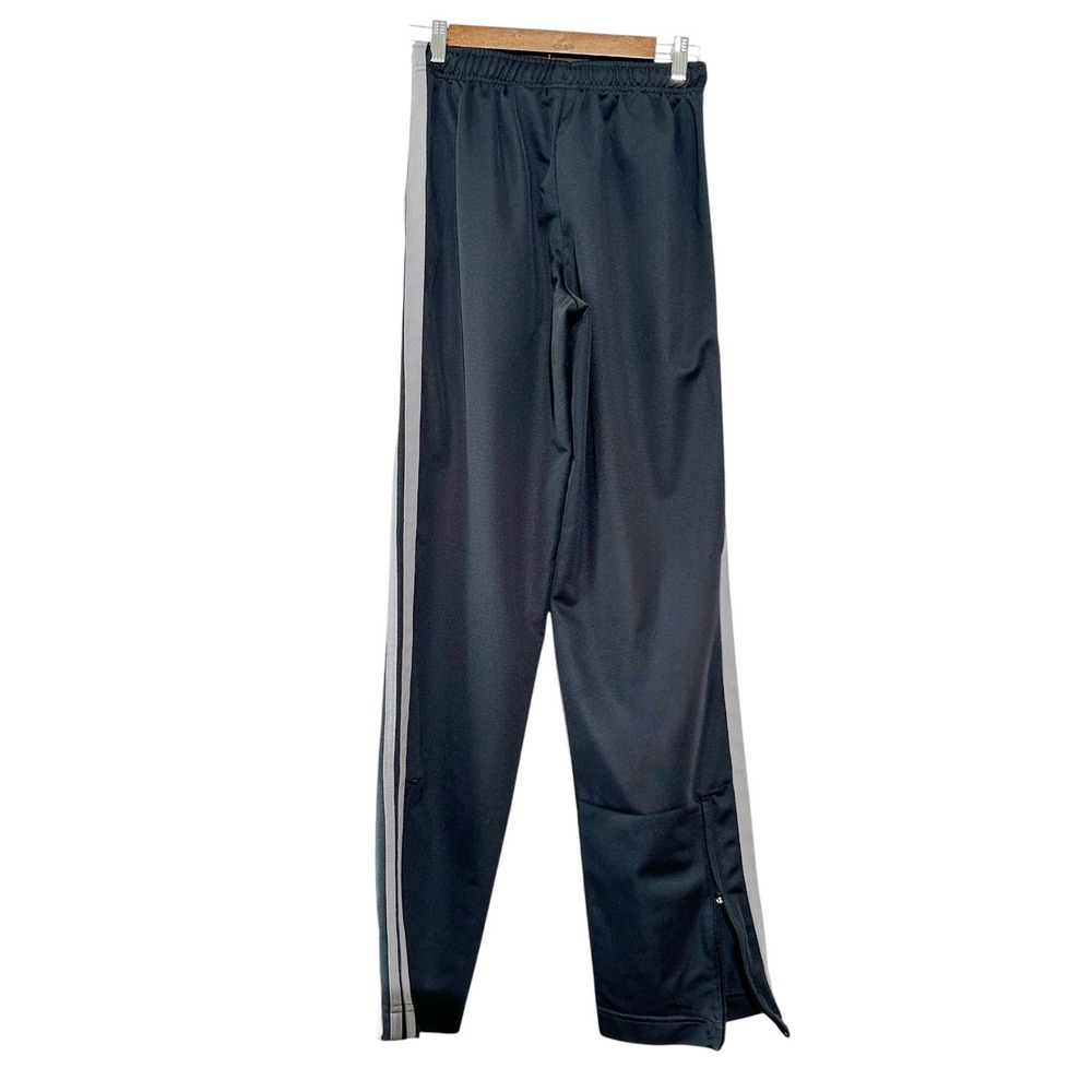 NIKE Vintage Grey Textured Track Pants Ankle Zippers Elastic Waist Y2K Small